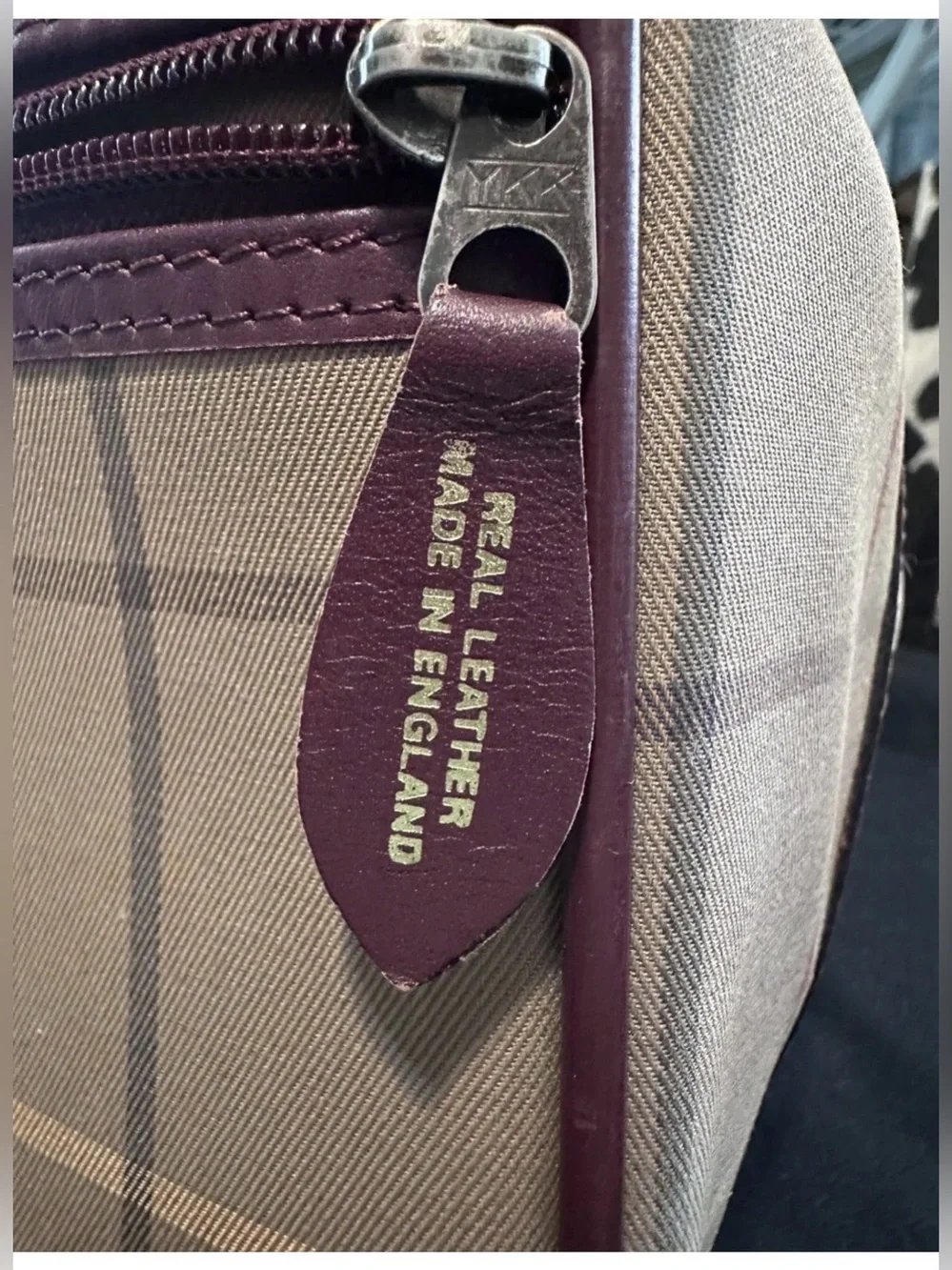 Authentic Burberry House Check Boston Duffel Travel Bag 35 Vintage